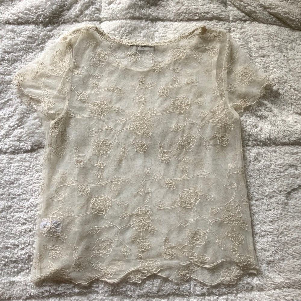 Nordstrom Hinge Sheer Lace Top - Picture 7 of 8